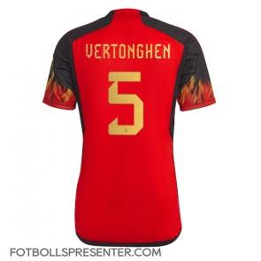 Belgien Jan Vertonghen #5 Hemma Matchtröja VM 2022 Kortärmad
